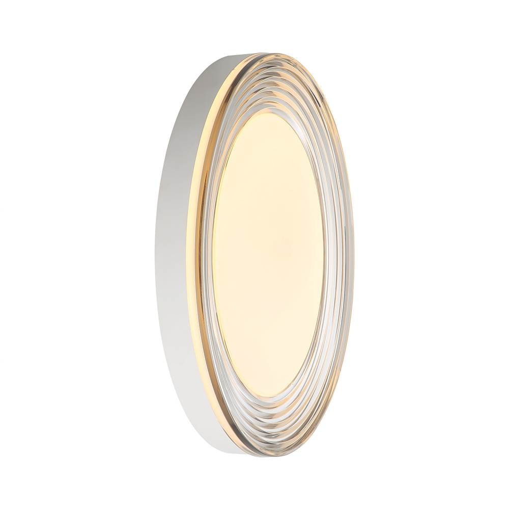 Golden Lighting 9518-20 SNW-SMK Sand White Wry Lighting Ondulada Integrated Led 20in Flush Mount In Sand White And Smoky Acrylic Image 5