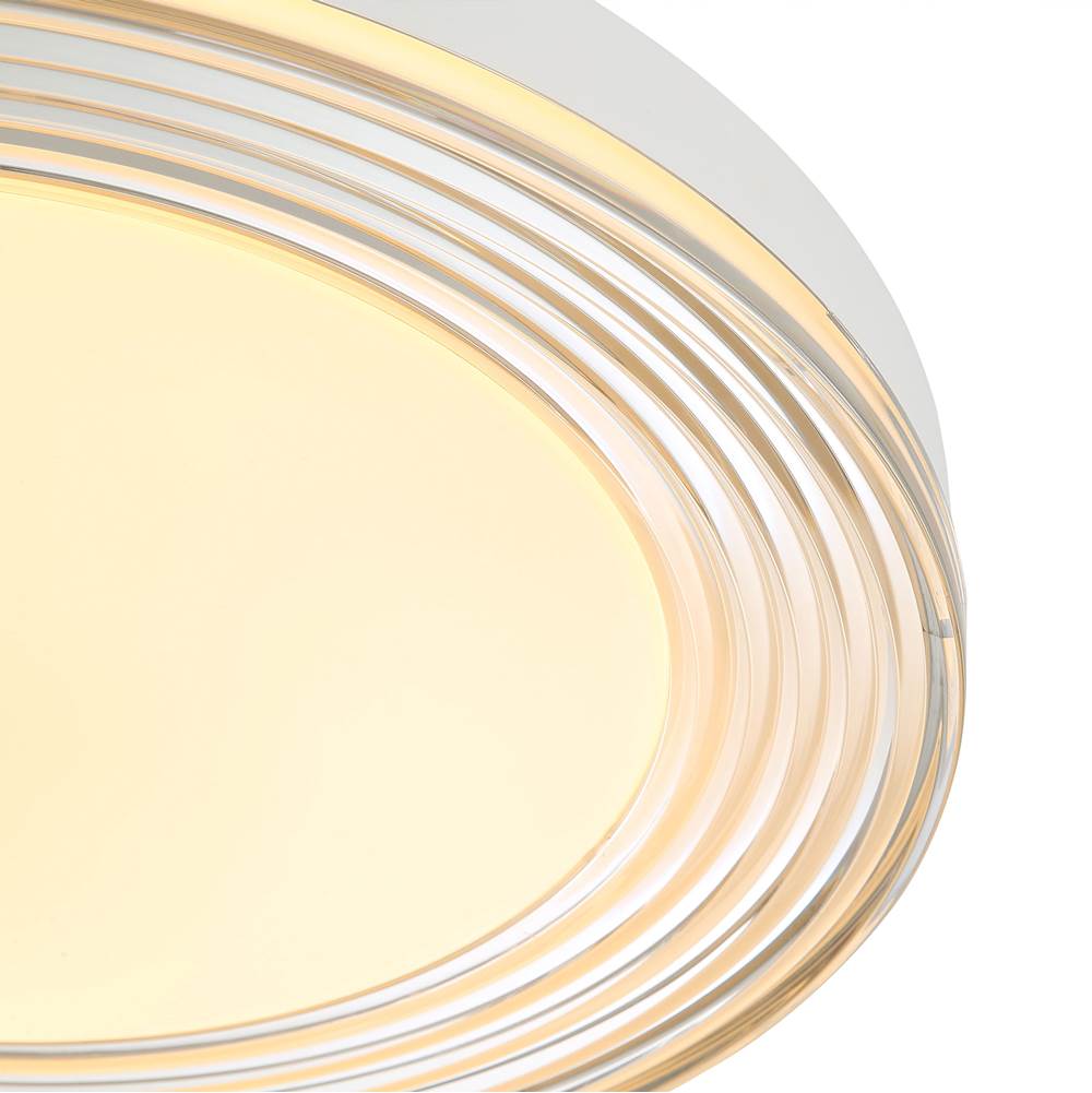 Golden Lighting 9518-20 SNW-SMK Sand White Wry Lighting Ondulada Integrated Led 20in Flush Mount In Sand White And Smoky Acrylic Image 4