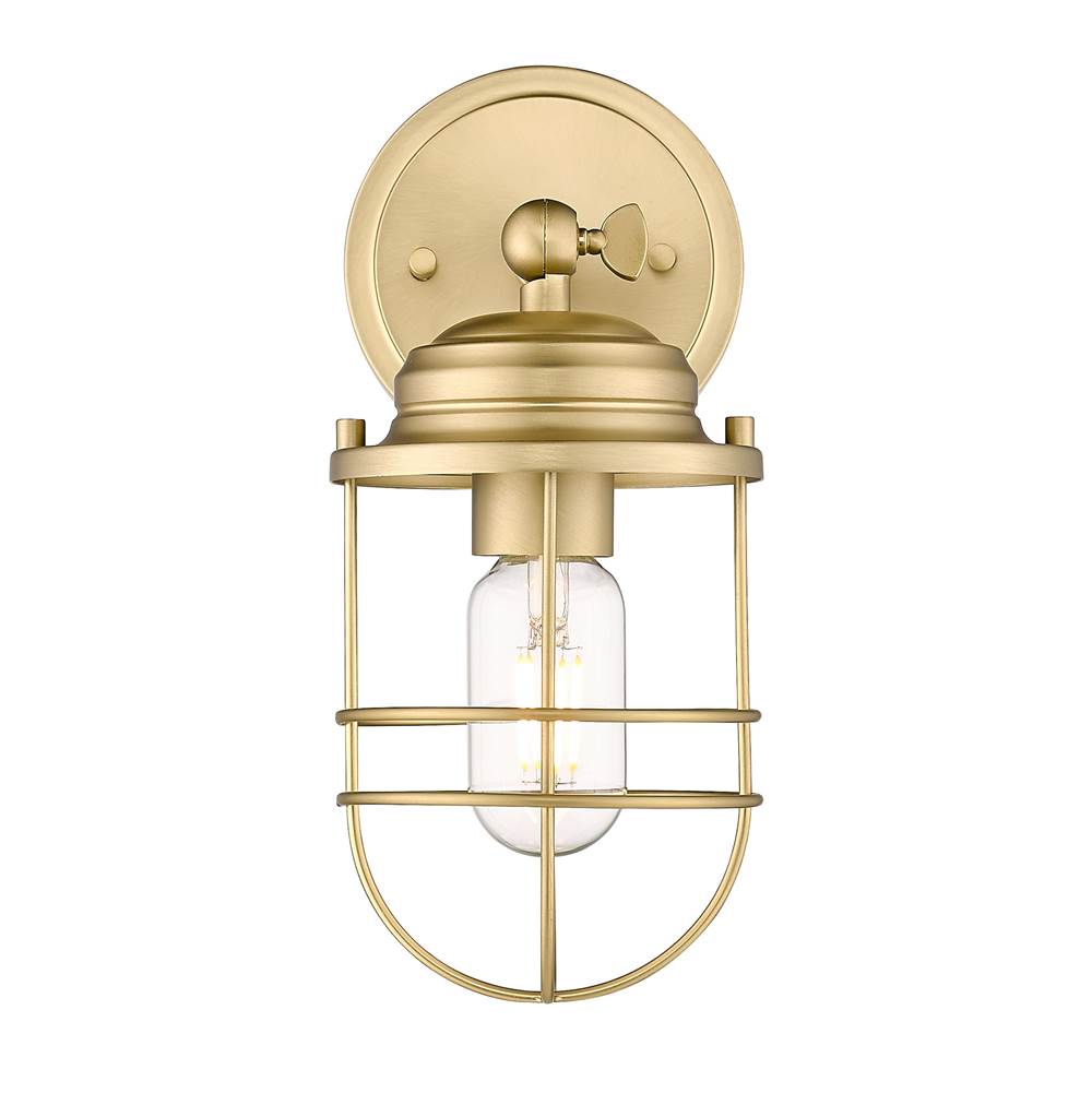 Golden Lighting Seaport Golden Lighting Seaport 1-light Wall Sconce In Brushed Champagne Brass