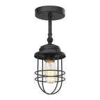 Golden Lighting 9808-1W BLK Matte Black Golden Lighting Seaport 1-light Wall Sconce In Matte Black Image 2