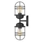 Golden Lighting 9808-2W BLK Matte Black Golden Lighting Seaport 2-light Vanity In Matte Black Image 4