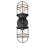 Golden Lighting 9808-2W BLK Matte Black Golden Lighting Seaport 2-light Vanity In Matte Black Image 3