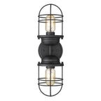 Golden Lighting 9808-2W BLK Matte Black Golden Lighting Seaport 2-light Vanity In Matte Black Image 2