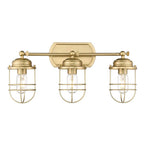 Golden Lighting Seaport Golden Lighting Seaport 3-light Vanity In Brushed Champagne Brass