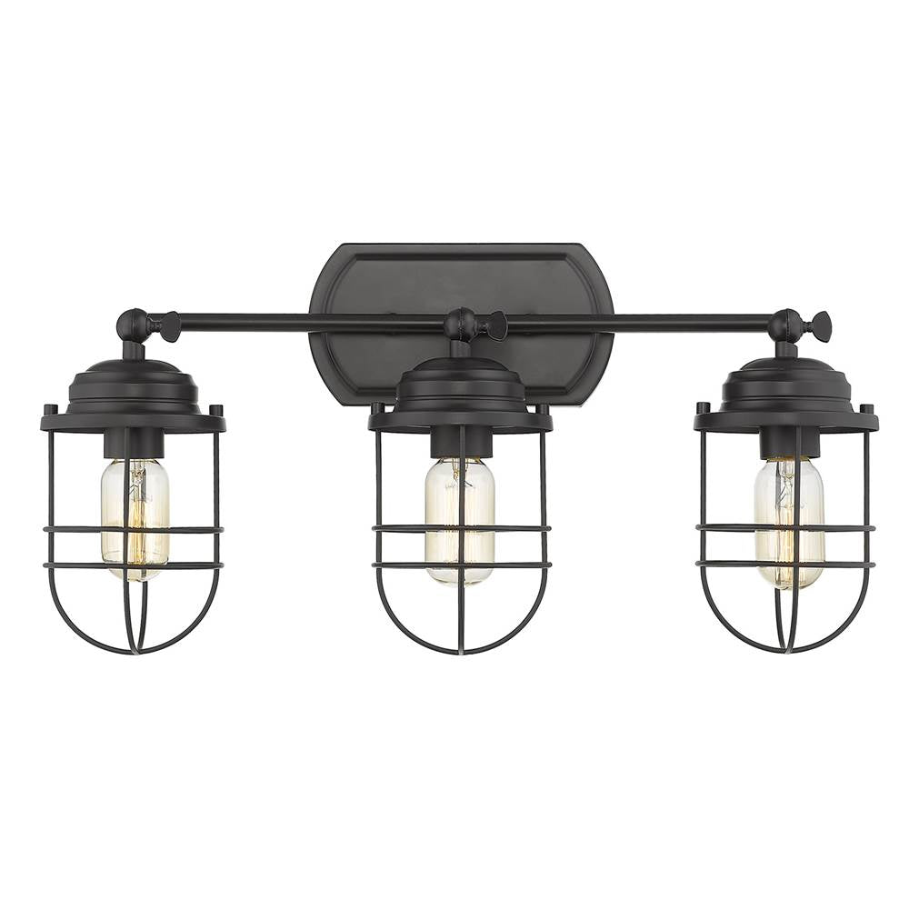Golden Lighting Seaport Golden Lighting Seaport 3-light Vanity In Brushed Champagne Brass
