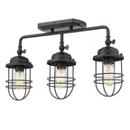 Golden Lighting 9808-BA3 BLK Matte Black Golden Lighting Seaport 3-light Vanity In Matte Black Image 3