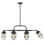Golden Lighting 9808-LP BLK Matte Black Wry Lighting Seaport 6-light Island Light In Matte Black Image 4