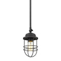 Golden Lighting 9808-M1L BLK Matte Black Golden Lighting Seaport 1-light Pendant In Matte Black Image 1