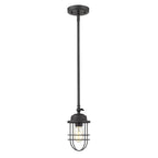Golden Lighting Seaport Golden Lighting Seaport 1-light Pendant In Matte Black