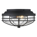 Golden Lighting Seaport Golden Lighting Seaport 2-light Outdoor Ceiling In Natural Black