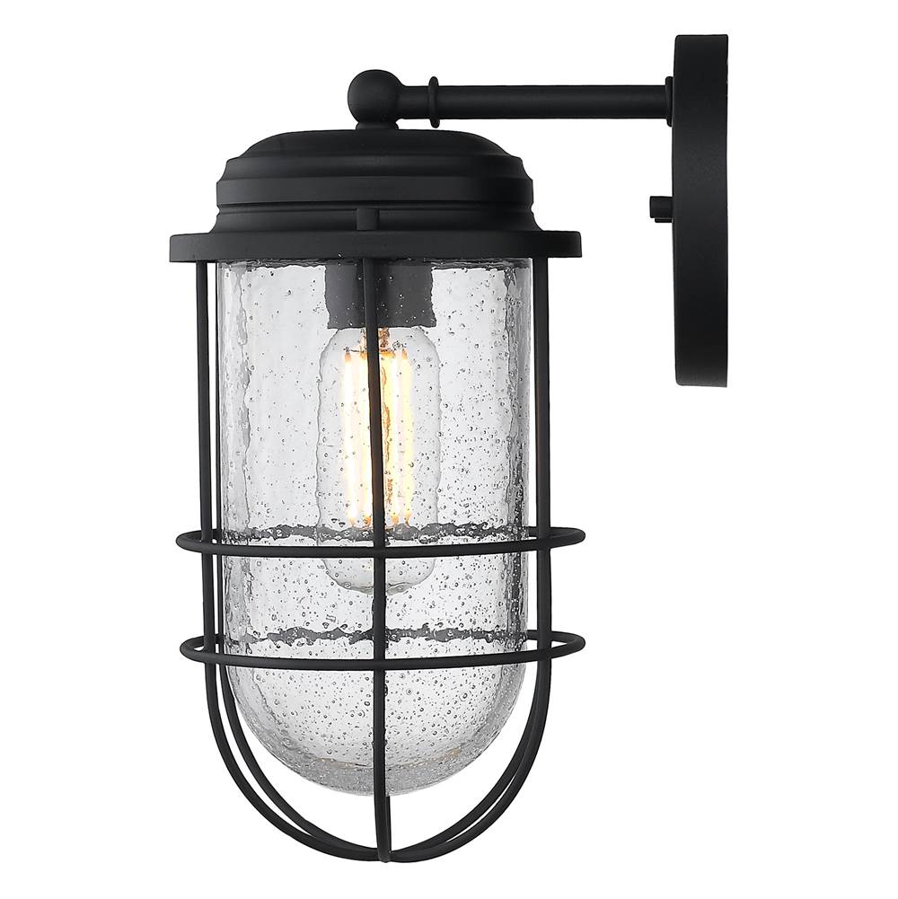 Golden Lighting Seaport Golden Lighting Seaport 1-light 6in Outdoor Wall In Natural Black
