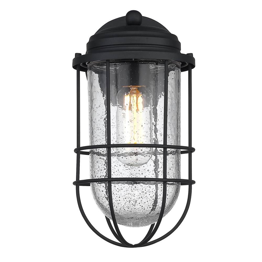 Golden Lighting 9808-OWM NB-SD Natural Black Golden Lighting Seaport 1-light 6in Outdoor Wall In Natural Black Image 2