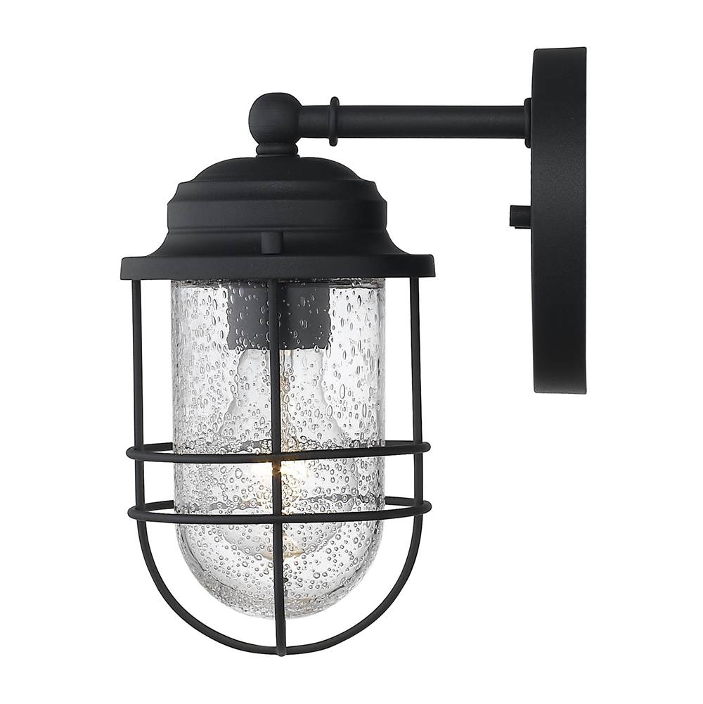 Golden Lighting Seaport Golden Lighting Seaport 1-light 5in Outdoor Wall In Natural Black