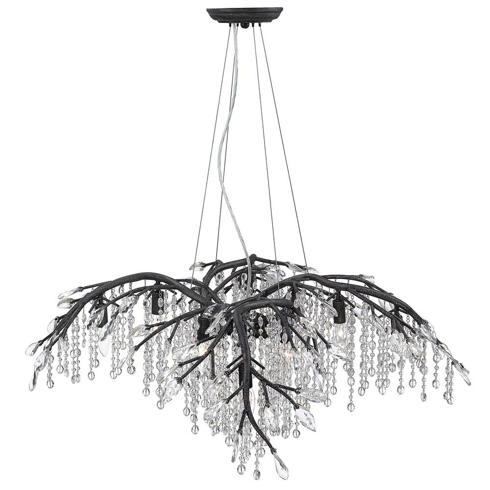 Golden Lighting 9903-12 BI Black Iron Golden Lighting Autumn Twilight 12-light Chandelier In Black Iron Image 6