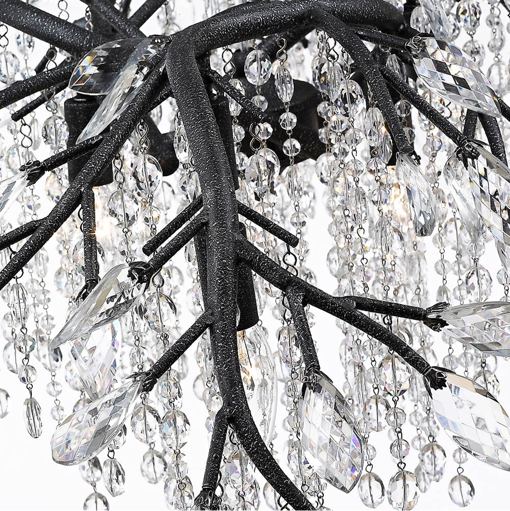 Golden Lighting 9903-12 BI Black Iron Golden Lighting Autumn Twilight 12-light Chandelier In Black Iron Image 3