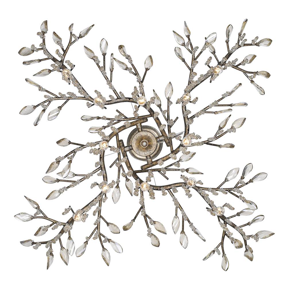 Golden Lighting 9903-12 MG Mystic Gold Golden Lighting Autumn Twilight 12-light Chandelier In Mystic Gold Image 5