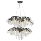 Golden Lighting Autumn Twilight Golden Lighting Autumn Twilight 18-light Chandelier In Black Iron