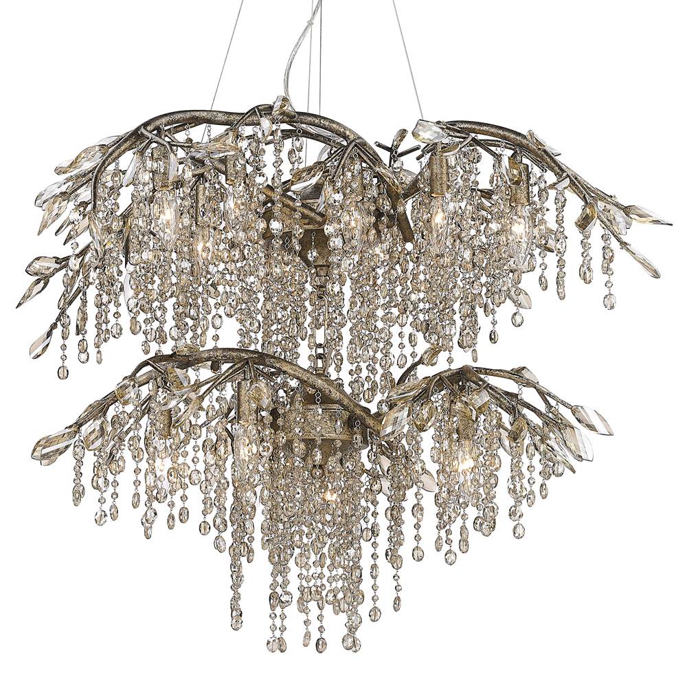 Golden Lighting 9903-18 MG Mystic Gold Golden Lighting Autumn Twilight 18-light Chandelier In Mystic Gold Image 1