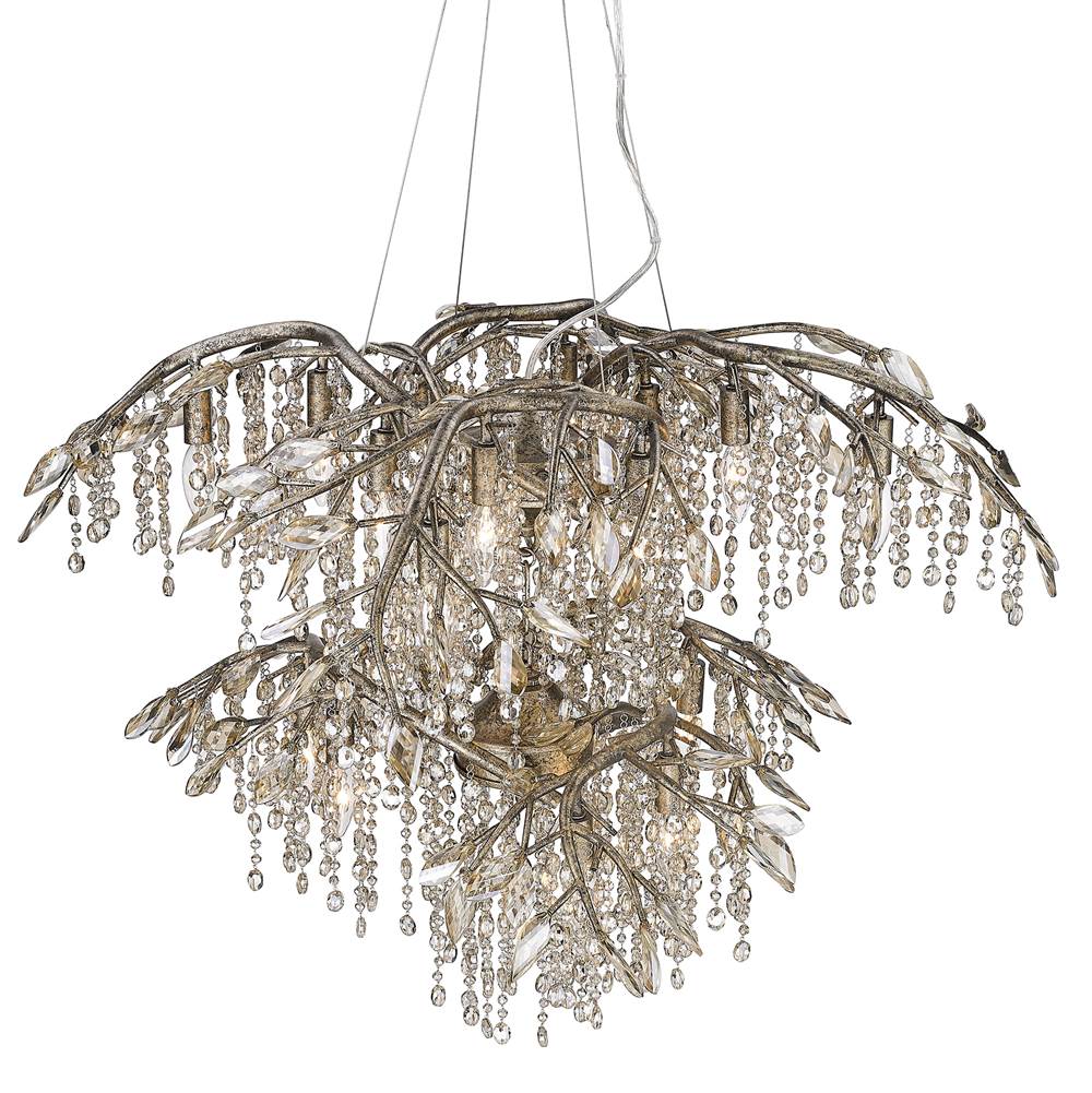 Golden Lighting Autumn Twilight Golden Lighting Autumn Twilight 18-light Chandelier In Black Iron