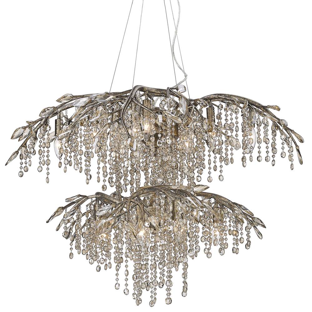 Golden Lighting 9903-18 MG Mystic Gold Golden Lighting Autumn Twilight 18-light Chandelier In Mystic Gold Image 7