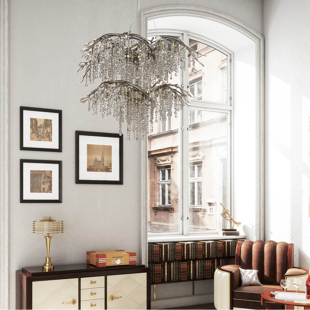 Golden Lighting 9903-18 MG Mystic Gold Golden Lighting Autumn Twilight 18-light Chandelier In Mystic Gold Image 3