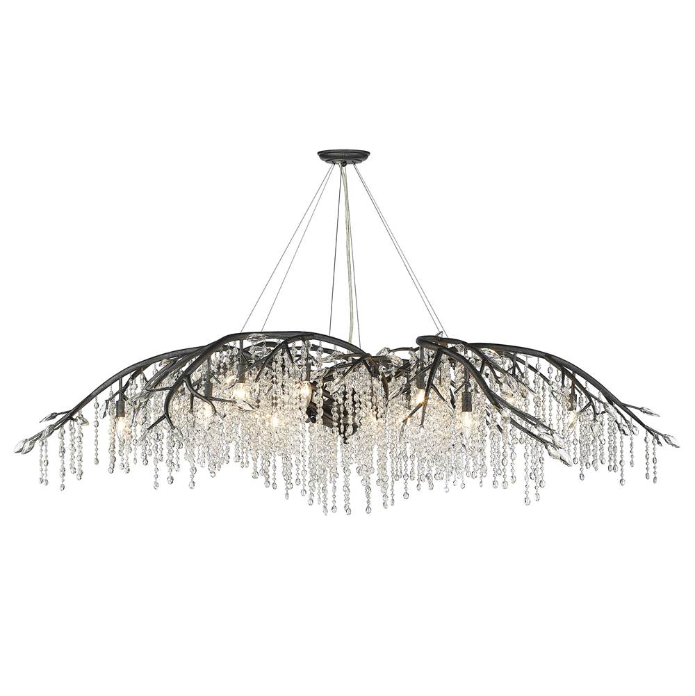 Golden Lighting Autumn Twilight Golden Lighting Autumn Twilight 24-light Chandelier In Black Iron