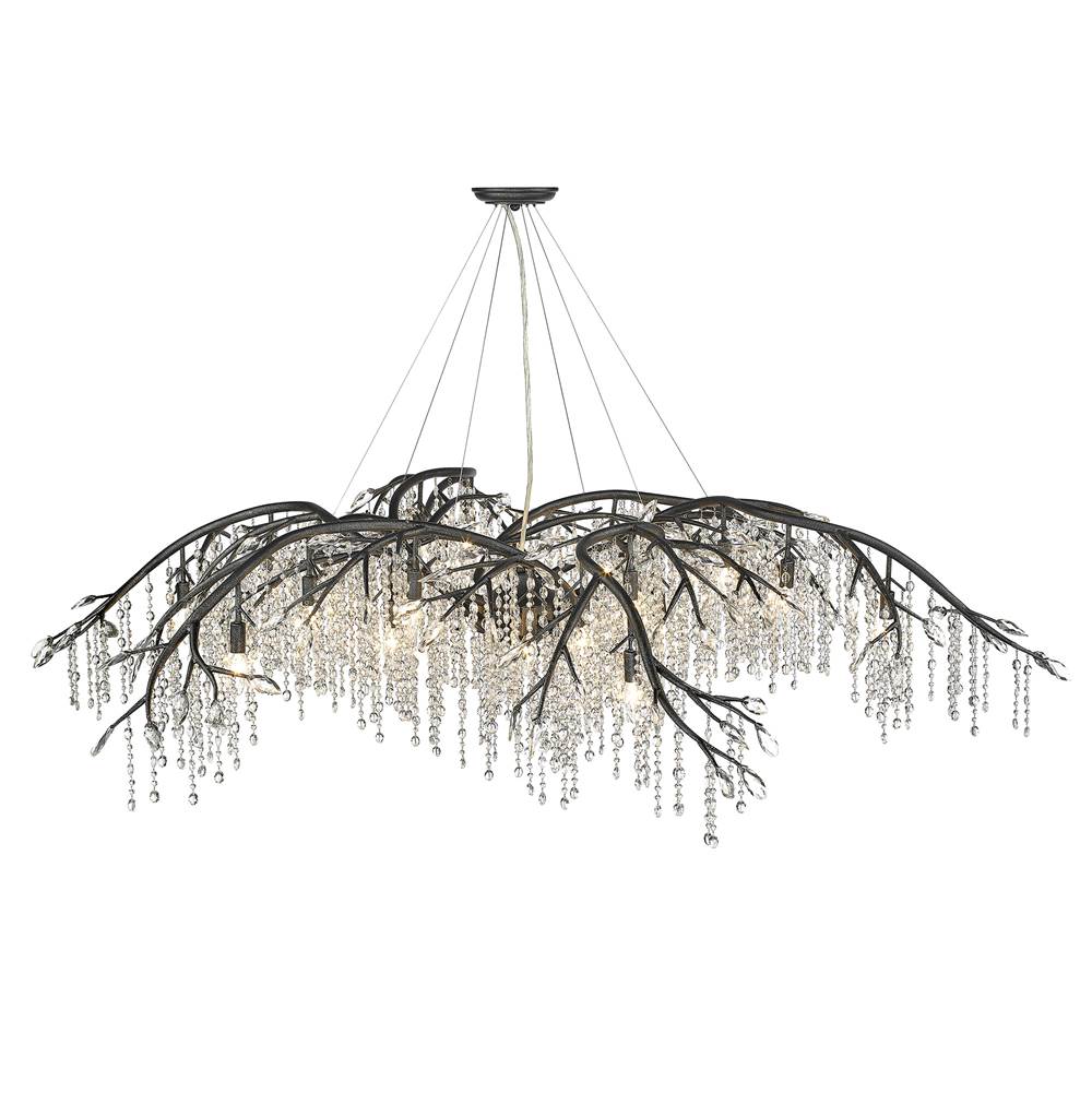 Golden Lighting 9903-24 BI Black Iron Golden Lighting Autumn Twilight 24-light Chandelier In Black Iron Image 3