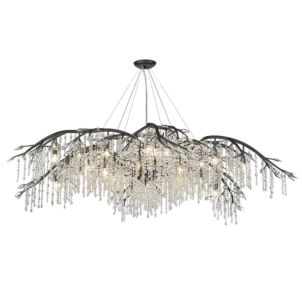 Golden Lighting 9903-24 BI Black Iron Golden Lighting Autumn Twilight 24-light Chandelier In Black Iron Image 2
