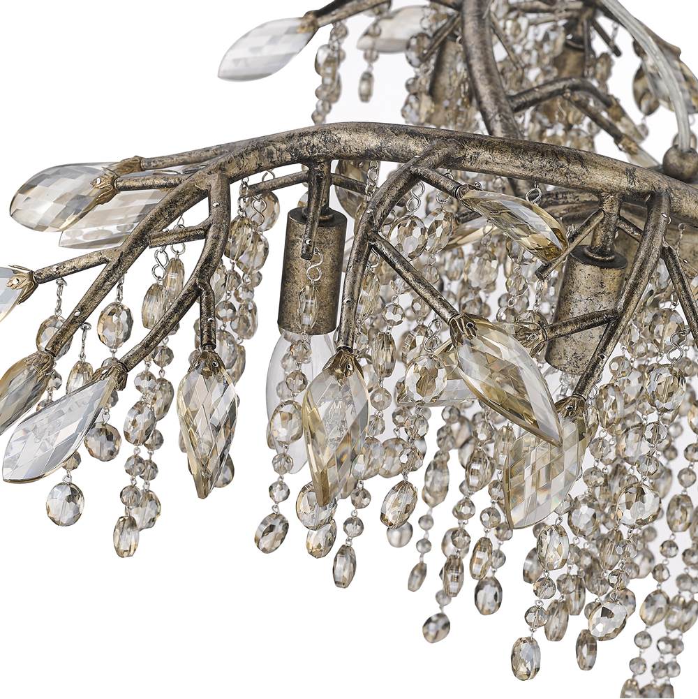 Golden Lighting 9903-6 MG Mystic Gold Golden Lighting Autumn Twilight 6-light Chandelier In Mystic Gold Image 5