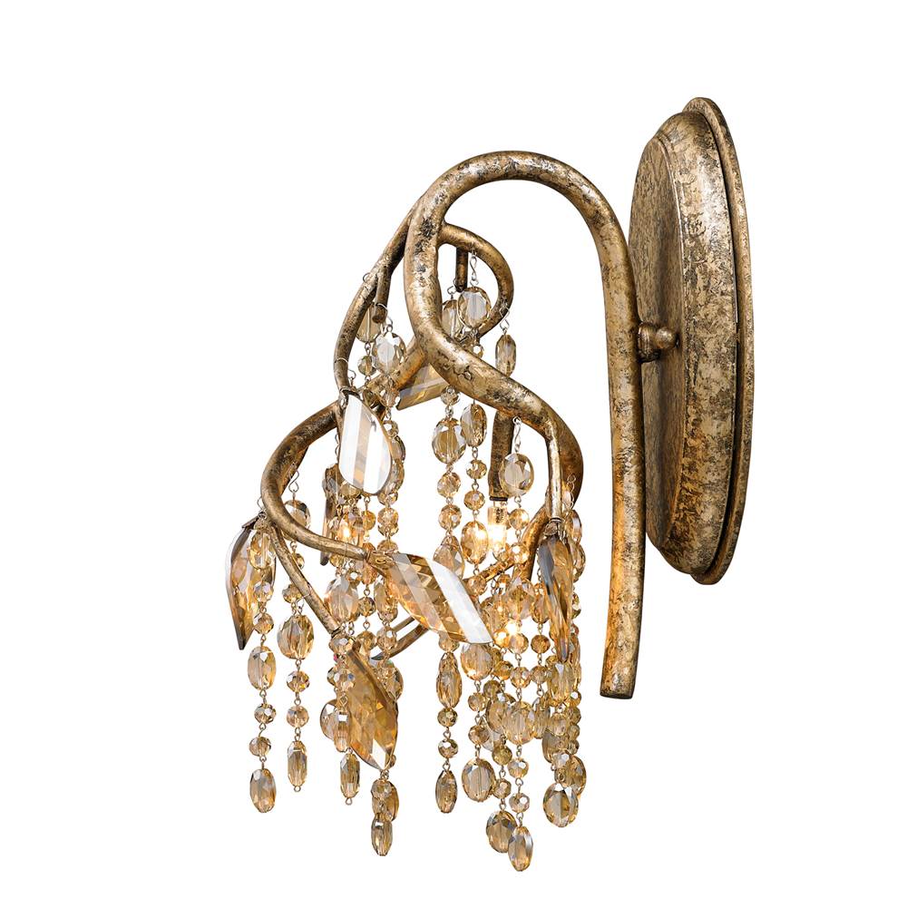 Golden Lighting 9903-WSC MG Mystic Gold Golden Lighting Autumn Twilight 2-light Wall Sconce In Mystic Gold Image 1
