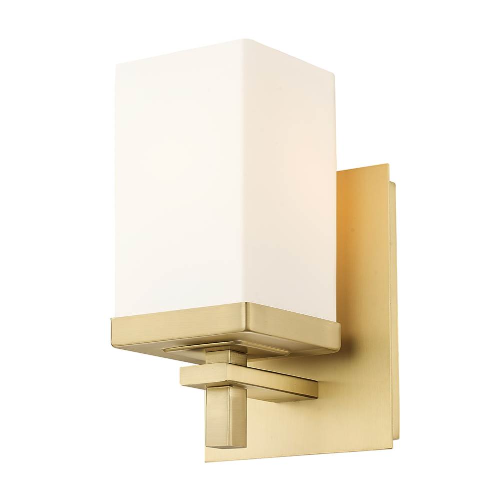 Golden Lighting DDDD-BA1 BCB-OP Brushed Champagne Brass Wry Lighting Maddox 1-light Vanity In Brushed Champagne Brass Image 1