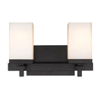Golden Lighting Maddox Wry Lighting Maddox 2-light Vanity In Matte Black
