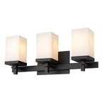 Golden Lighting DDDD-BA3 BLK-OP Matte Black Wry Lighting Maddox 3-light Vanity In Matte Black Image 1