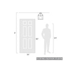 Golden Lighting 2073-SF NWT-CLR Natural White Golden Lighting Smyth 3-light 17''h Semi-flush Mount In Natural White And Clear Glass Image 2