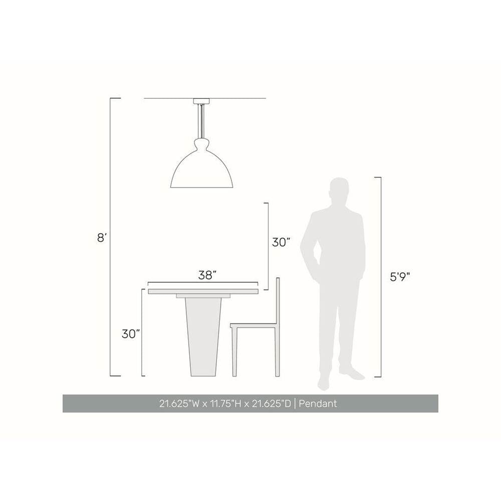 Golden Lighting 2173-22 WCT Matte Black Golden Lighting Aethera 22in Integrated Led Pendant In White Sandstone Cement Image 2