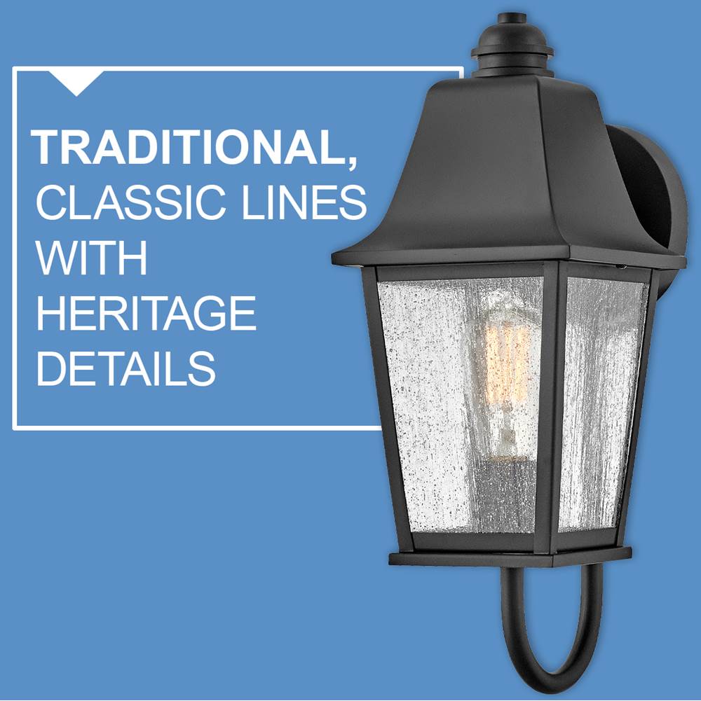 Hinkley Lighting 10010BK Black Small Wall Mount Lantern Image 2