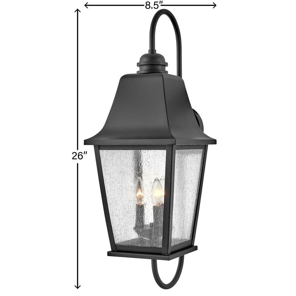 Hinkley Lighting 10014BK Black Medium Wall Mount Lantern Image 3