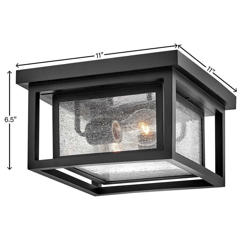 Hinkley Lighting 1003BK Black Medium Flush Mount Image 5
