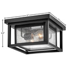 Hinkley Lighting 1003BK Black Medium Flush Mount Image 5
