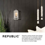 Hinkley Lighting 1004SI-LL Satin Nickel Medium Wall Mount Lantern Image 3