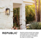 Hinkley Lighting 1005BK Black Large Outdoor Wall Mount Lantern Image 4