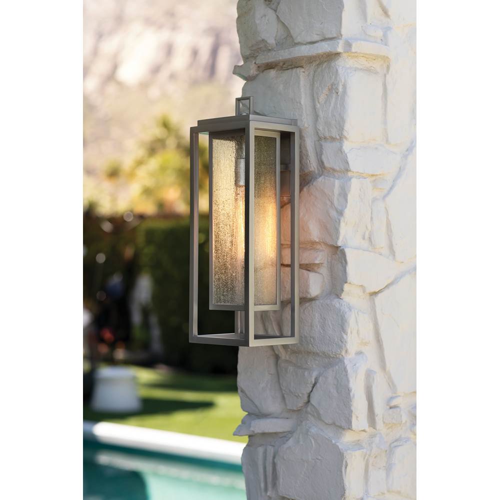 Hinkley Lighting 1005SI-LL Satin Nickel Large Wall Mount Lantern Image 4