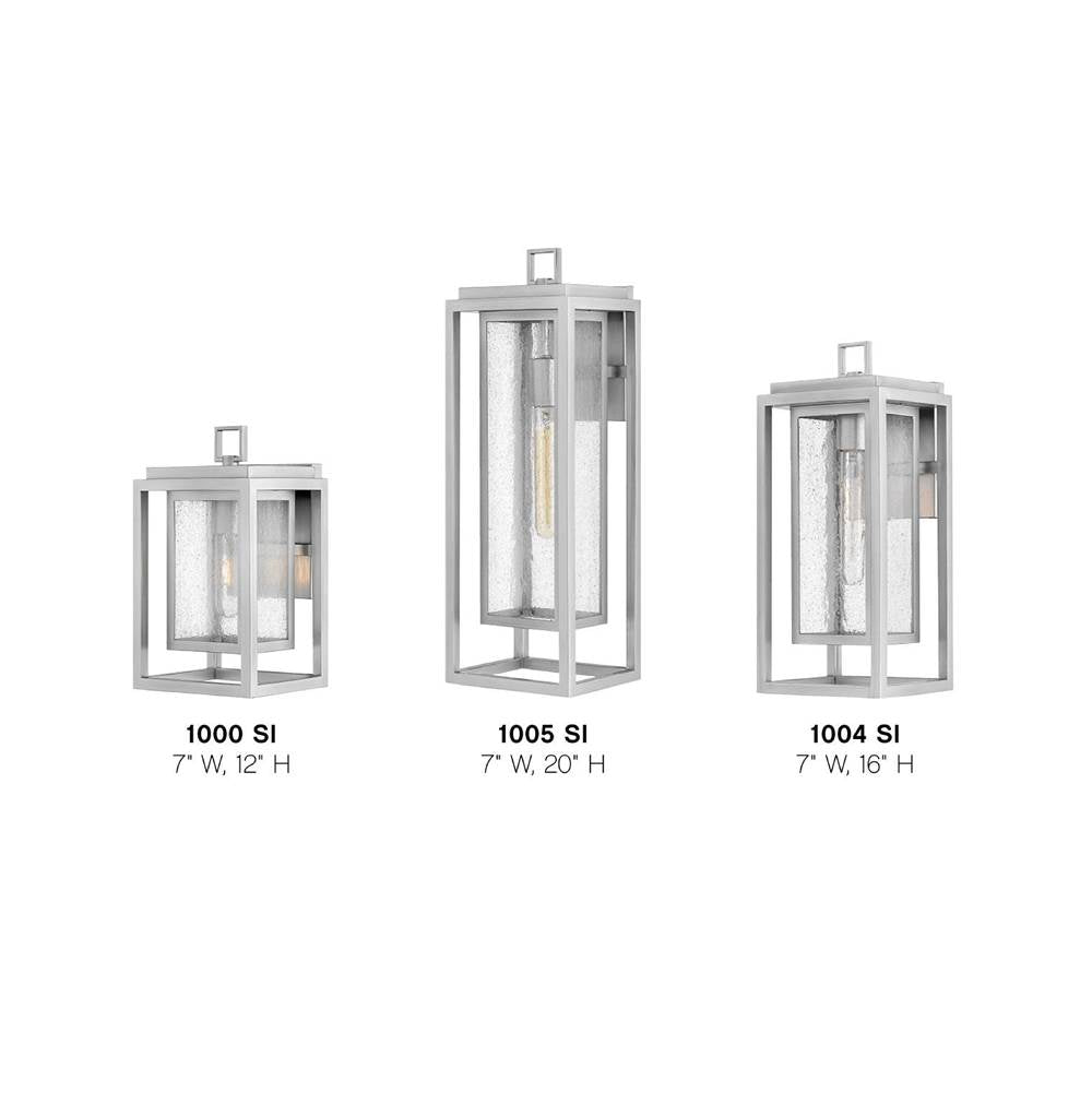 Hinkley Lighting 1005SI Satin Nickel Large Outdoor Wall Mount Lantern Image 4