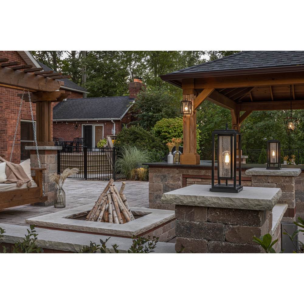 Hinkley Lighting 1007BK-LV Black Medium Pier Mount Lantern 12v Image 2
