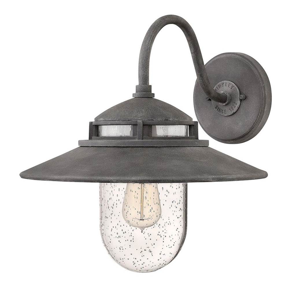 Hinkley Lighting 1114DZ Aged Zinc Medium Wall Mount Lantern Image 1