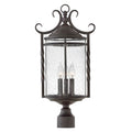Hinkley Lighting 1141OL-CL Olde Black with Clear Seedy glass Large Post Top Or Pier Mount Lantern Image 1