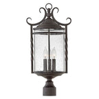 Hinkley Lighting 1141OL-CL Olde Black with Clear Seedy glass Large Post Top Or Pier Mount Lantern Image 1