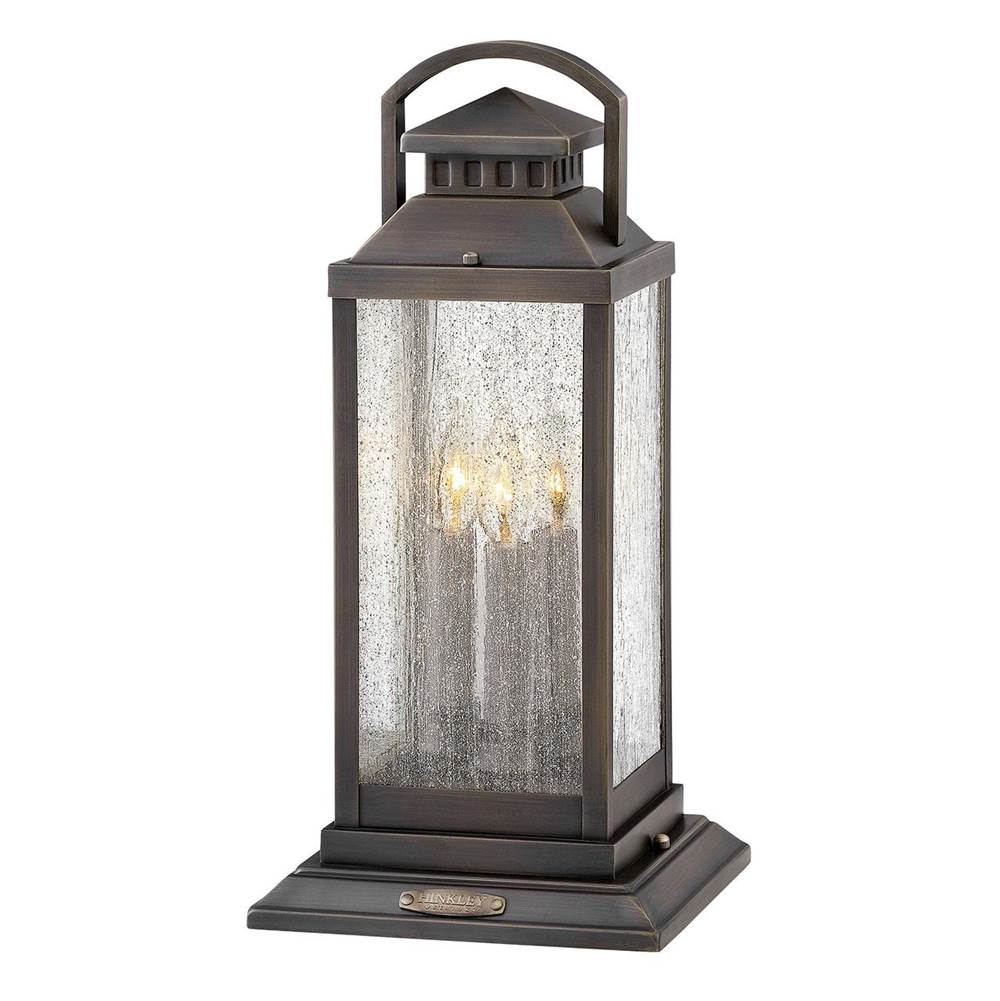 Hinkley Lighting 1187BLB-LV Blackened Brass Large Pier Mount Lantern 12v Image 1