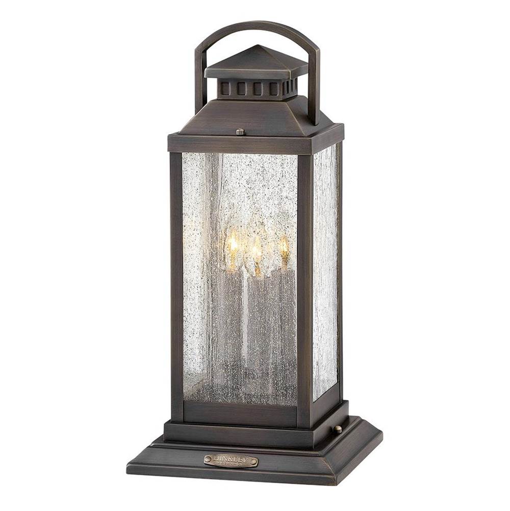 Hinkley Lighting 1187BLB Blackened Brass Large Pier Mount Lantern Image 1