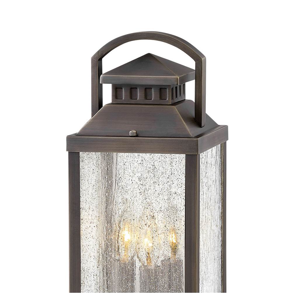 Hinkley Lighting 1187BLB Blackened Brass Large Pier Mount Lantern Image 3